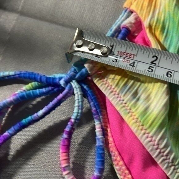 New Coastal Waves Plus Tie Dye Ruffle Off-the-Shoulder Swimsuit - Picture 12 of 13